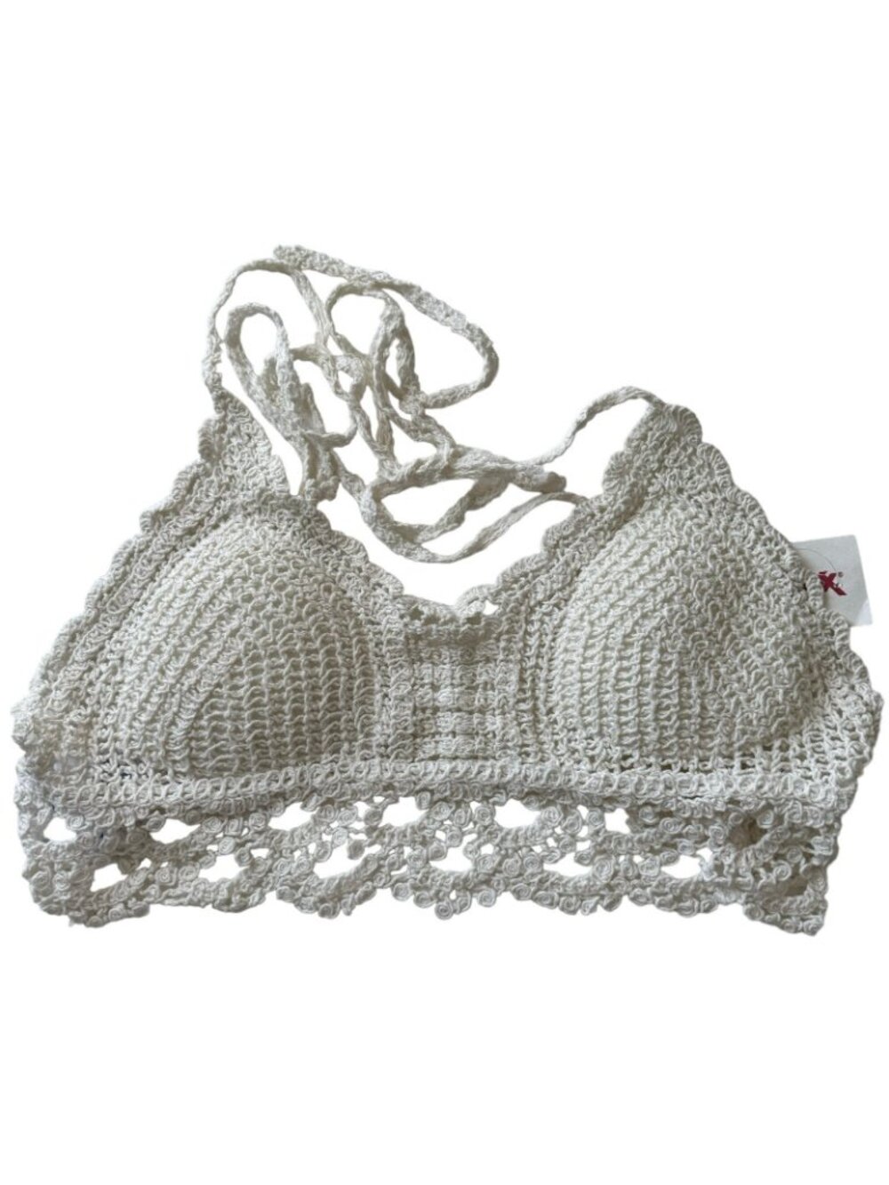 American Flirt Crocher Bra Size Medium White Women Bra. NWT - Picture 2 of 12